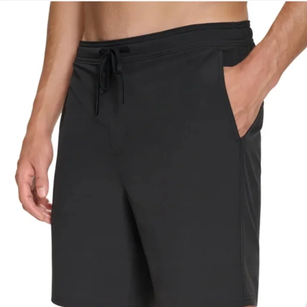 NEW Comfy Men’s Swim Trunks Shorts - Black (L/XL) 🌊 Built-In Liner & Quick Dry!